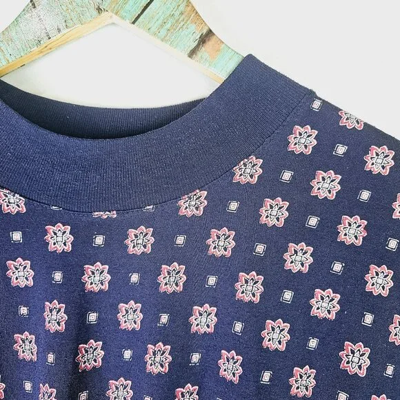 Vtg Original Venezia Sportswear Lane Bryant Floral Burst Short Waist Top, 18/20 - Picture 5 of 7